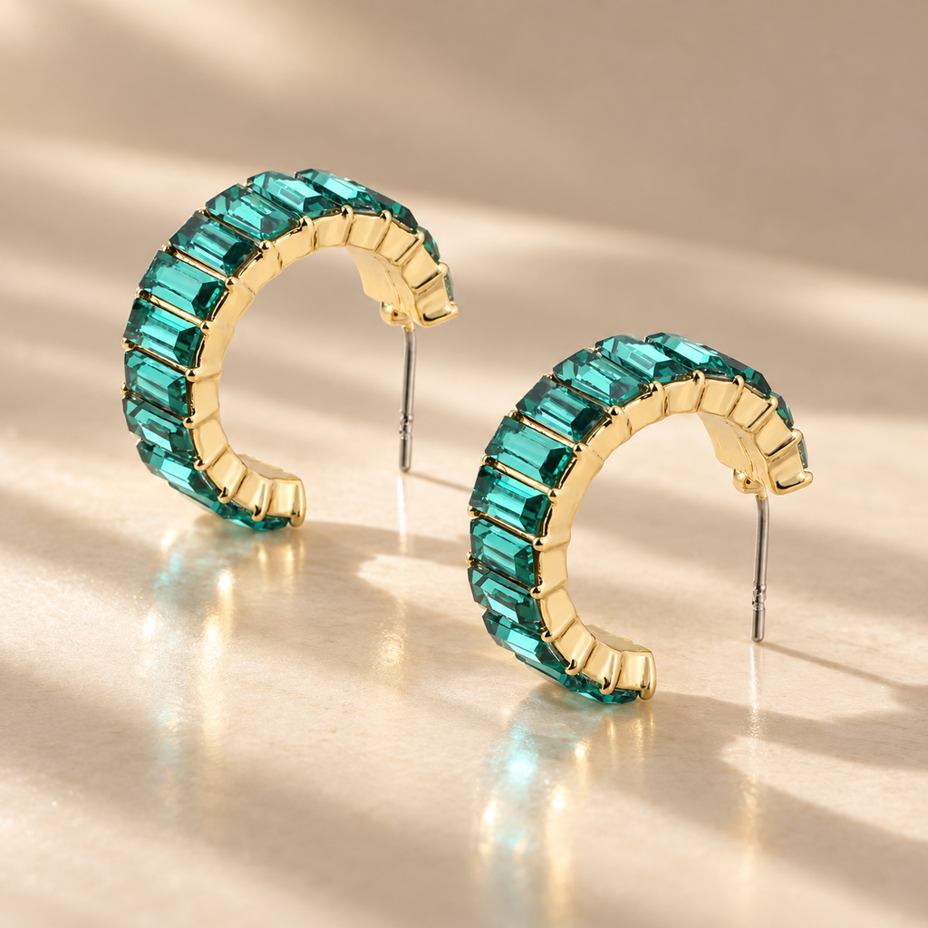 Gemnel hoops - teal