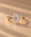 Mara Marquise Ring gold – rear setting detail