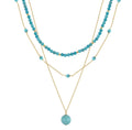 The Sonora Turquoise Cascade Necklace in sterling silver 925 with turquoise