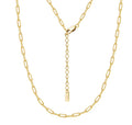 The Austin Paperclip Chain Necklace in 14K gold-plated sterling silver