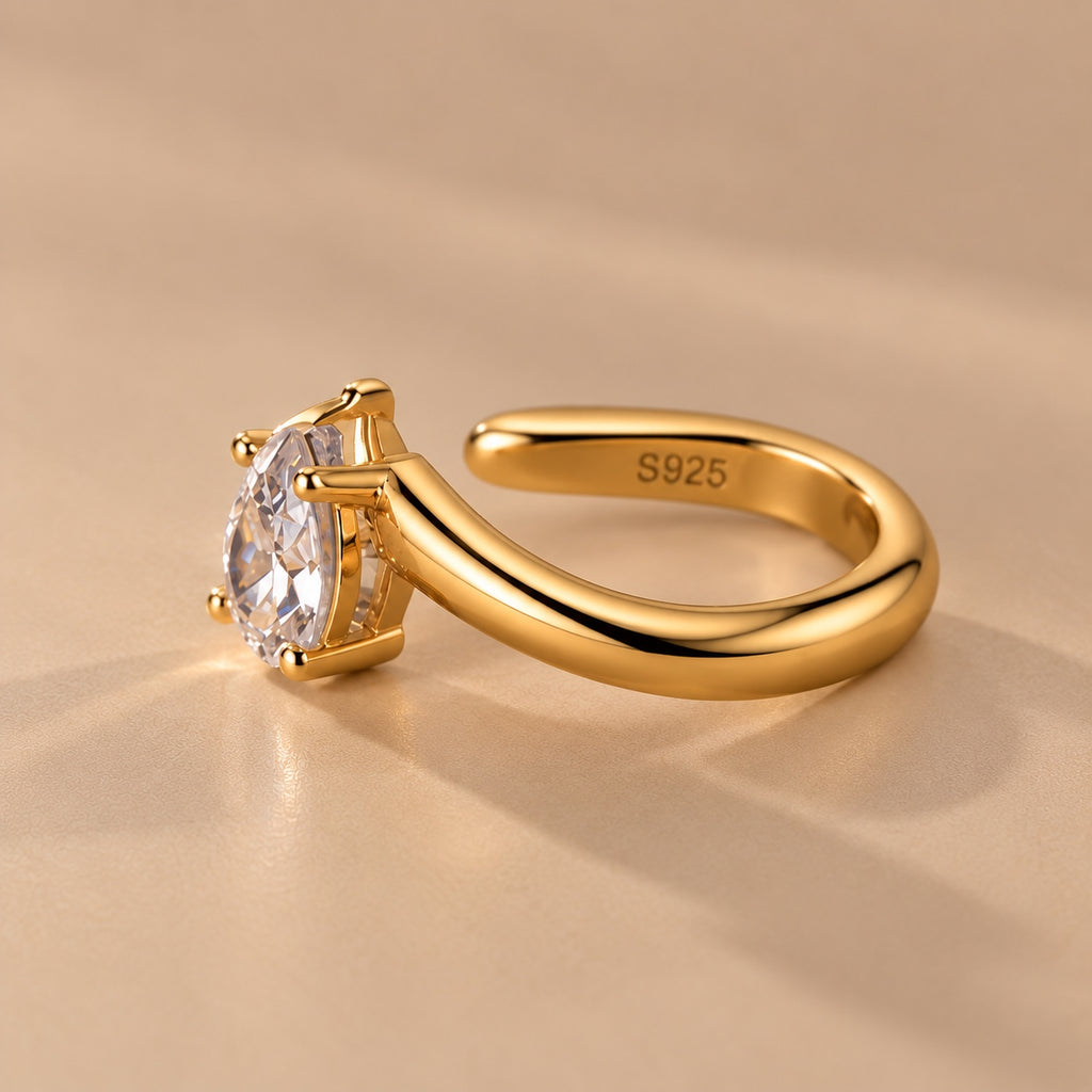 The Maren Ear Cuff – Pear Zircon
