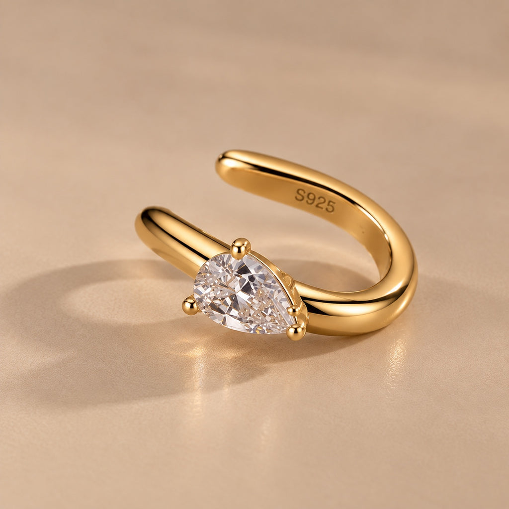The Maren Ear Cuff – Pear Zircon