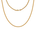The Rowan 2 mm sterling silver chain necklace in gold-plated finish